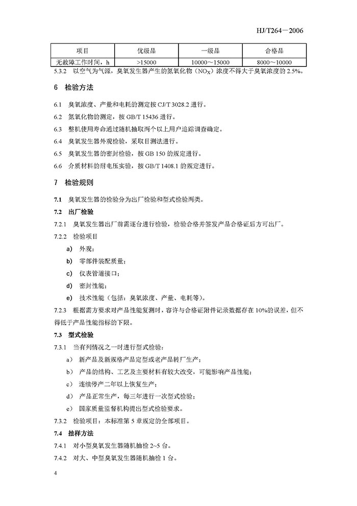 臭氧機標(biāo)準(zhǔn)